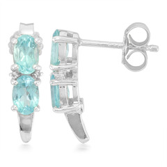 Pendientes en plata con Apatita azul