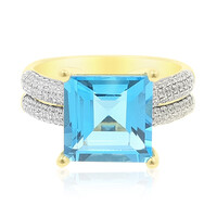 Anillo en oro con Topacio de Marambaia