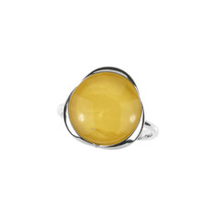 Anillo en plata con Ámbar báltico