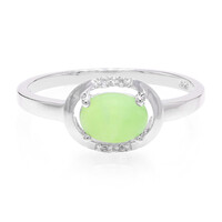 Anillo en plata con Crisoprasa