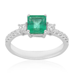 Anillo en oro con Esmeralda de Zambia AAA (CIRARI)