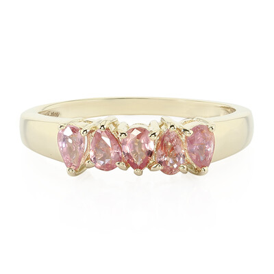 Anillo en oro con Zafiro Padparascha no calentado
