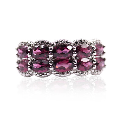 Anillo en plata con Granate de Tocantin