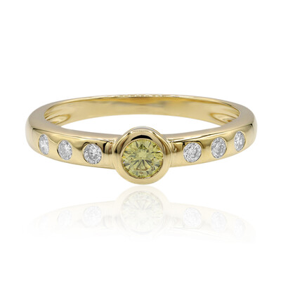 Anillo en oro con Diamante amarillo VS1 (Annette)
