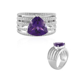 Anillo en plata con Amatista de Siberia