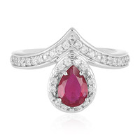 Anillo en plata con Rubí de Madagascar