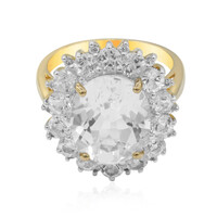 Anillo en plata con Topacio blanco