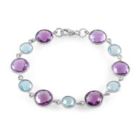 Brazalete en plata con Amatista Rosa de Francia