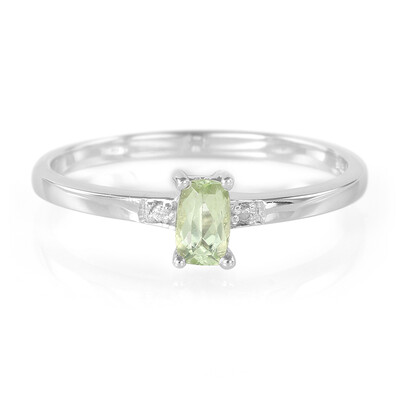 Anillo en plata con Turmalina cuprífera