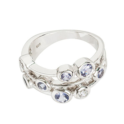 Anillo en plata con Tanzanita