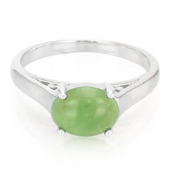Anillo en plata con Crisoprasa imperial