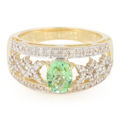 Anillo en oro con Turmalina Paraíba