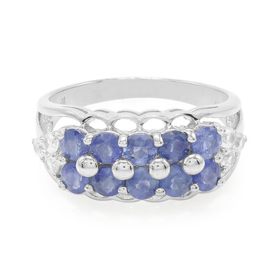 Anillo en plata con Zafiro de Kanchanaburi