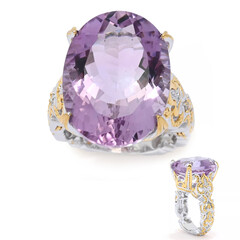 Anillo en plata con Amatista Rosa de Francia (Gems en Vogue)