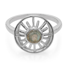Anillo en plata con Espectrolita