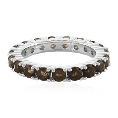 Anillo en plata con Cuarzo ahumado
