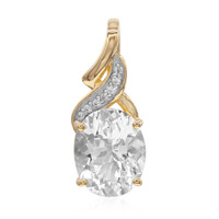 Colgante en oro con Cuarzo Herkimer (Amanda Adkins)