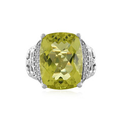 Anillo en plata con Quarzo limón