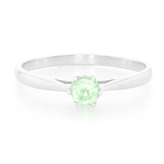 Anillo en plata con Cianita menta