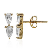 Pendientes en plata con Topacio blanco