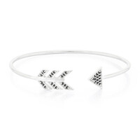 Brazalete en plata con Espinela negra