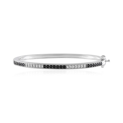 Brazalete en plata con Espinela negra