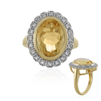 Anillo en plata con Citrino