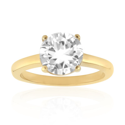 Anillo en plata con Topacio blanco