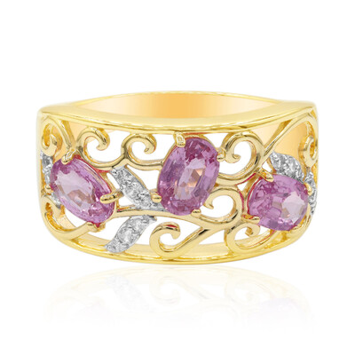 Anillo en oro con Zafiro rosado (Adela Gold)