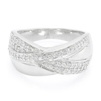 Anillo en plata con Zafiro blanco