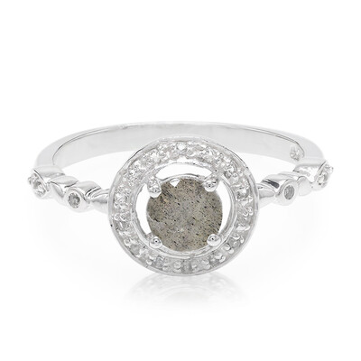 Anillo en plata con Espectrolita