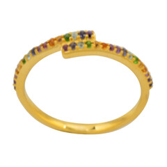 Anillo en plata con Amatista de Zambia