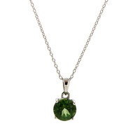 Collar en plata con Topacio Kiwi