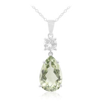 Collar en plata con Amatista verde