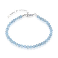 Brazalete en plata con Aguamarina