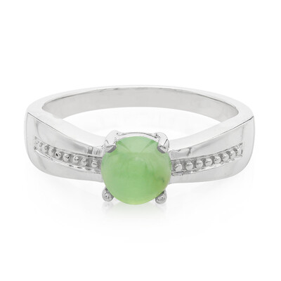 Anillo de hombre en plata con Crisoprasa imperial