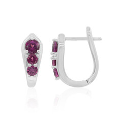 Pendientes en plata con Rodolita