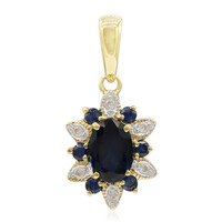 Colgante en oro con Zafiro azul