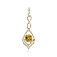 Colgante en oro con Zircón amarillo (de Melo)