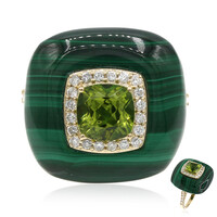 Anillo en oro con Malaquita (Smithsonian)