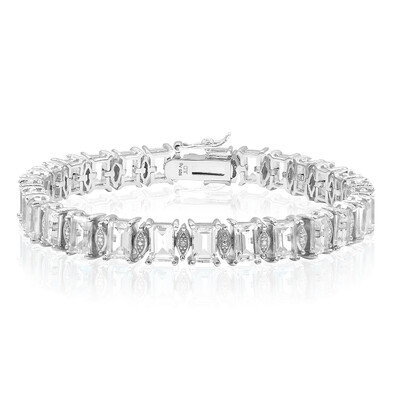 Brazalete en plata con Topacio blanco