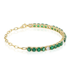 Brazalete en oro con Esmeralda de Zambia AAA (CIRARI)