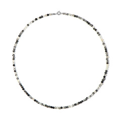 Collar en plata con Cuarzo rutilado negro