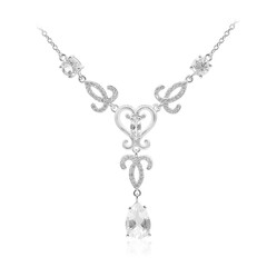 Collar en plata con Topacio blanco