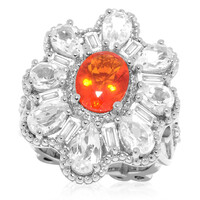 Anillo en plata con Ópalo de fuego de México (Dallas Prince Designs)