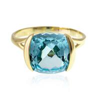 Anillo en oro con Topacio azul