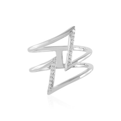 Anillo en plata con Diamante I2 (H) (de Melo)