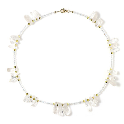 Collar en plata con Hematita dorada (Riya)
