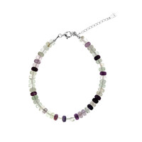 Brazalete en plata con Fluorita