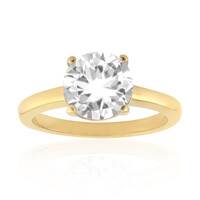 Anillo en plata con Topacio blanco